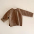 Autumn and Winter Baby Crewneck Wool Knitted Cardigan